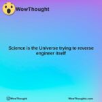 science is the universe trying to reverse engineer itself