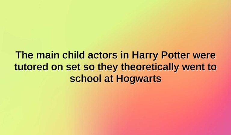 the main child actors in harry potter were tutored on set so they theoretically went to school at hogwarts