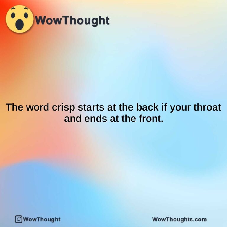 the word crisp starts at the back if your throat and ends at the front.