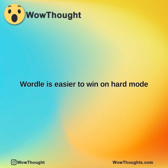wordle is easier to win on hard mode