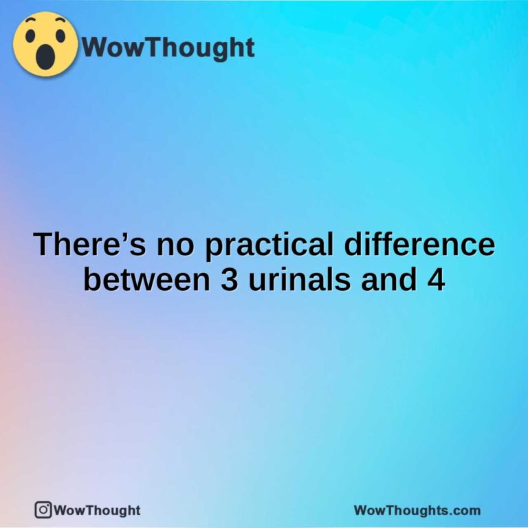 There’s no practical difference between 3 urinals and 4