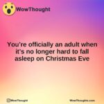 You’re officially an adult when it’s no longer hard to fall asleep on Christmas Eve