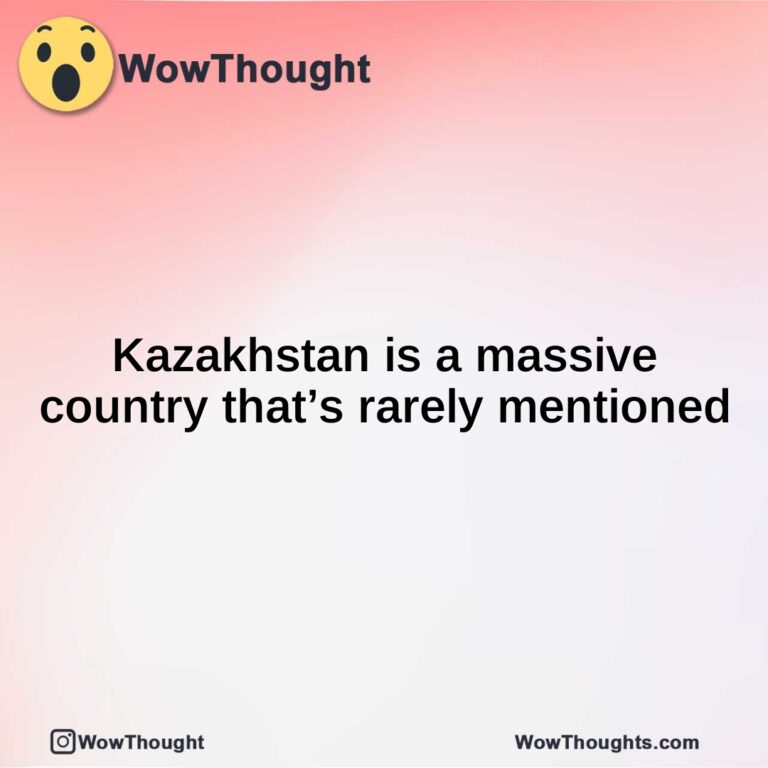 Kazakhstan is a massive country that’s rarely mentioned