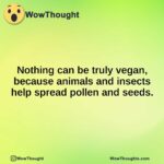 Nothing can be truly vegan, because animals and insects help spread pollen and seeds.