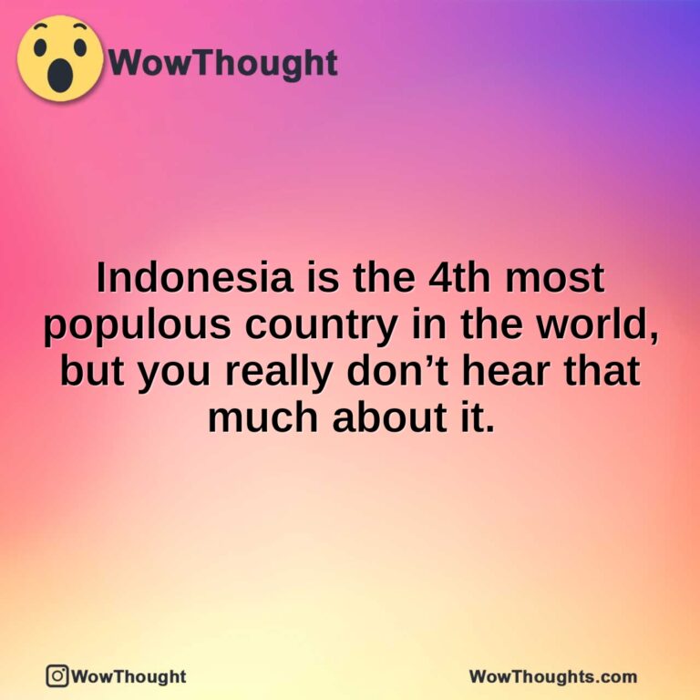 Indonesia is the 4th most populous country in the world, but you really don’t hear that much about it.