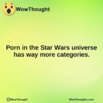 Porn in the Star Wars universe has way more categories.