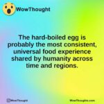 The hard-boiled egg is probably the most consistent, universal food experience shared by humanity across time and regions.