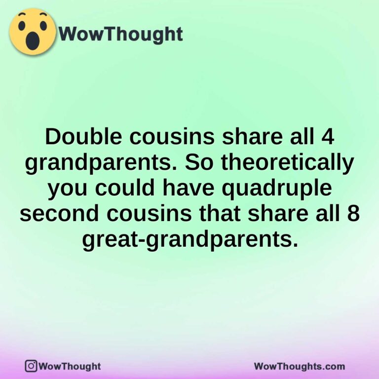 Double cousins share all 4 grandparents. So theoretically you could have quadruple second cousins that share all 8 great-grandparents.