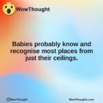 Babies probably know and recognise most places from just their ceilings.