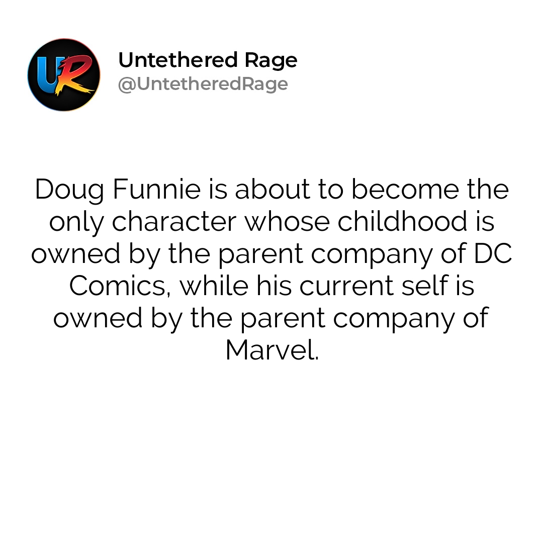 Doug Funnie is about to become the only character whose childhood is owned by the parent company of DC Comics, while his current self is owned by the parent company of Marvel.