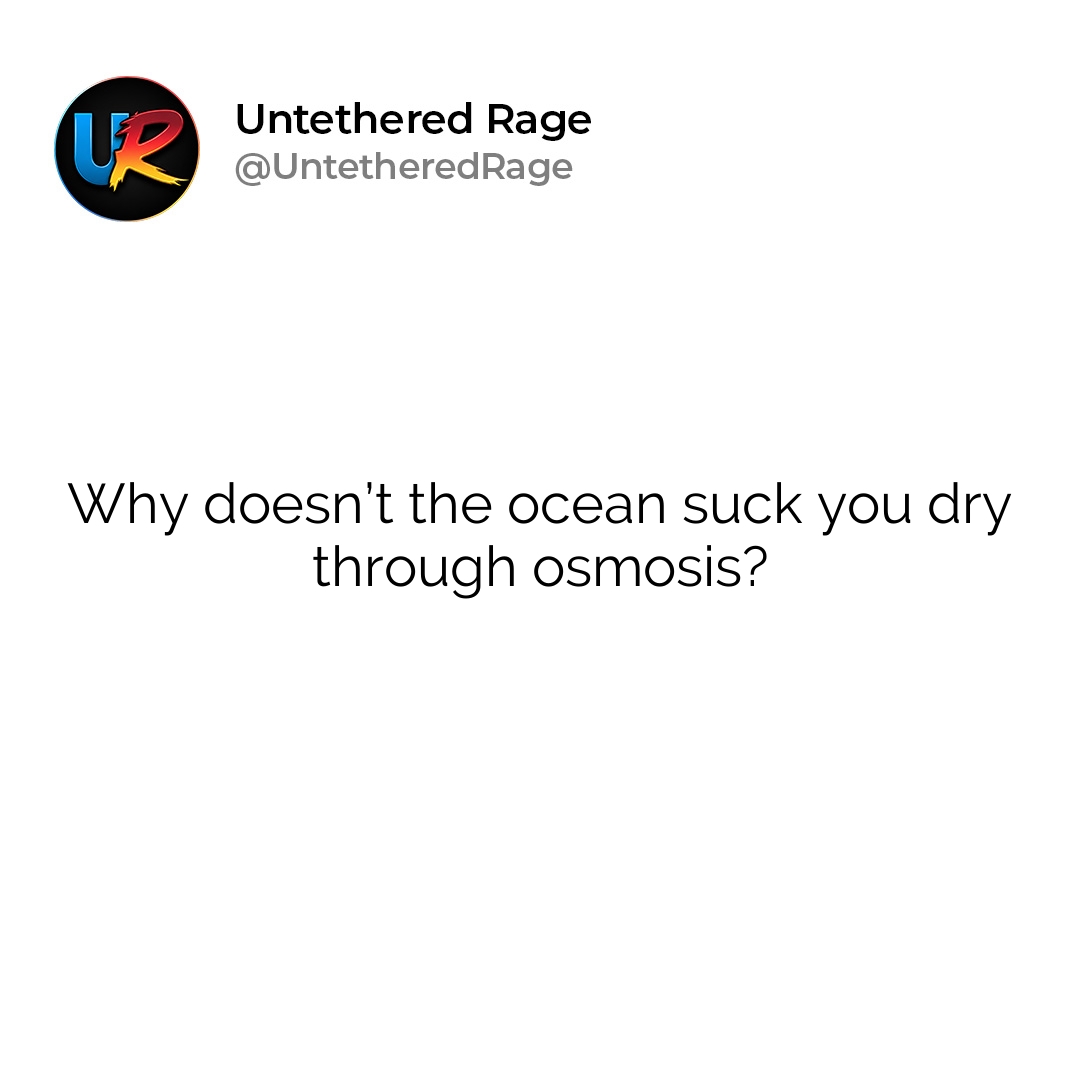 Why doesn’t the ocean suck you dry through osmosis?
